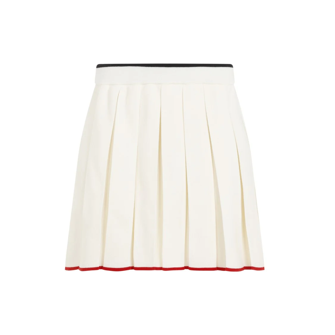 Full Needle Stitch Mini Pleated Skirt