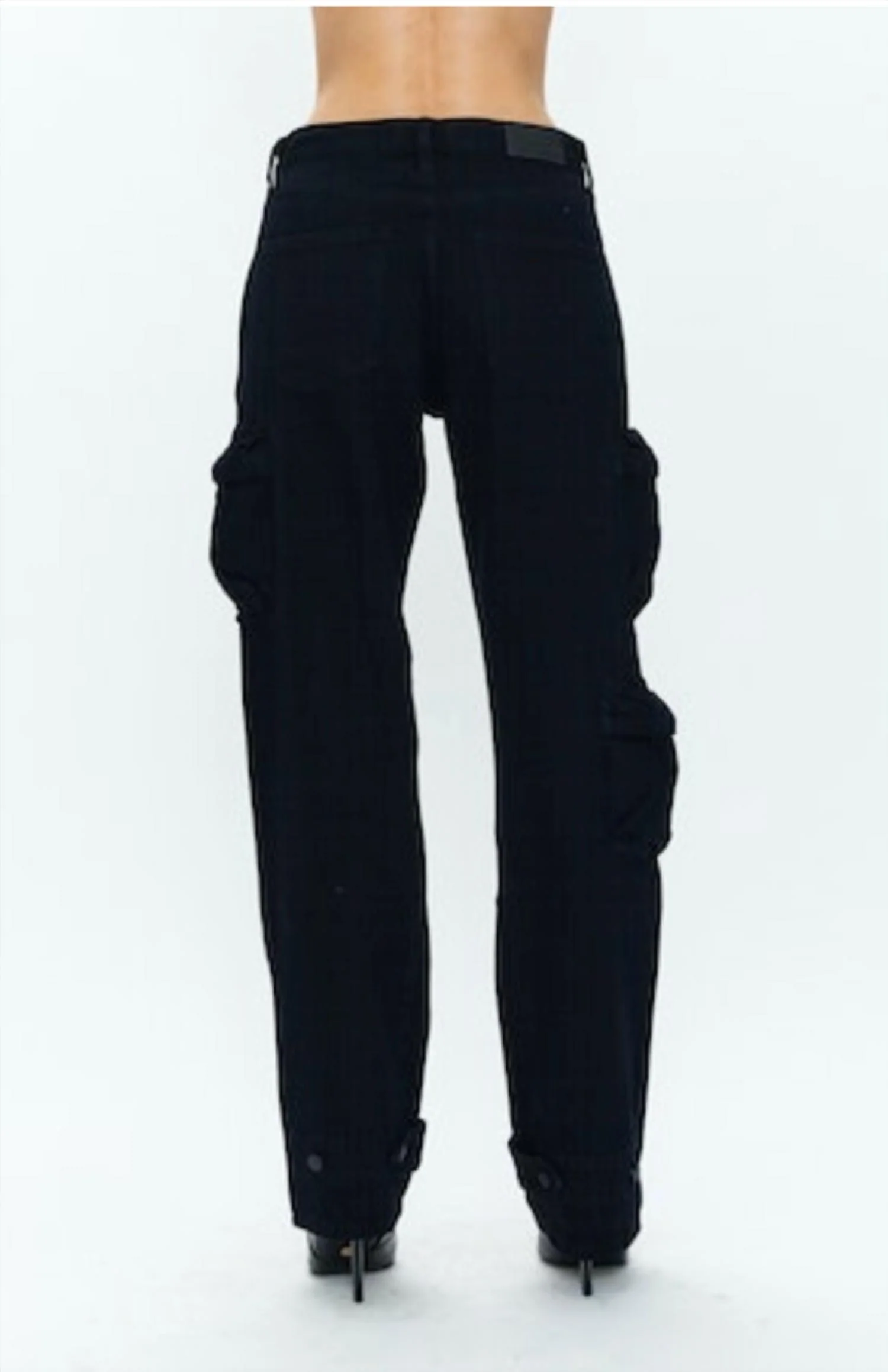 Bobbie Utility Ankle Cargo Jeans In Abyss