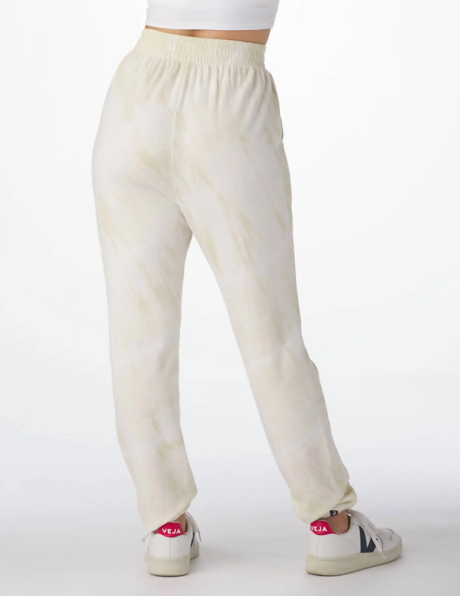 Powder Stripe Jogger In Oatmilk