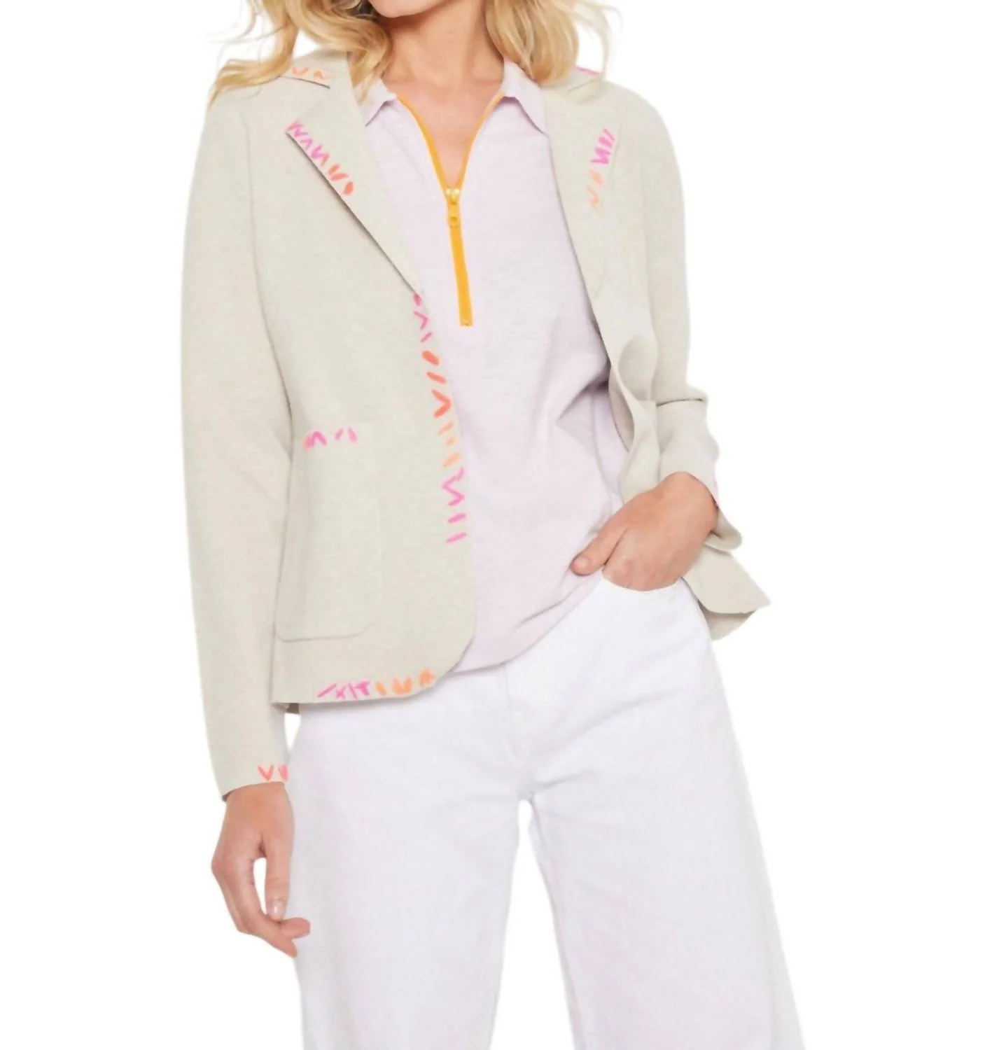 Stitchin' Blazer In Almond