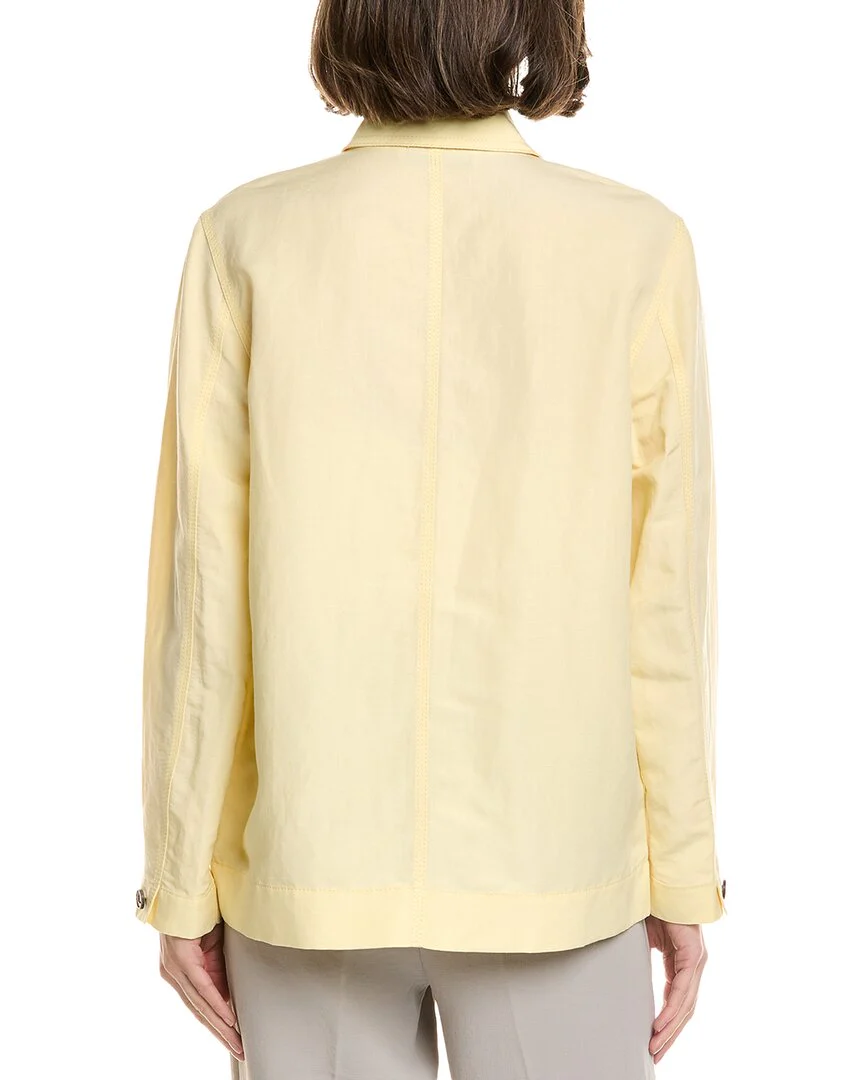 Lafayette 148 New York Shawl Collar Silk-Blend Jacket