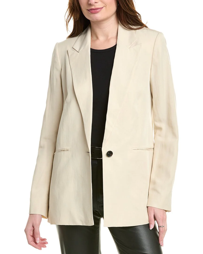AllSaints Deri Lyn Linen-Blend Blazer