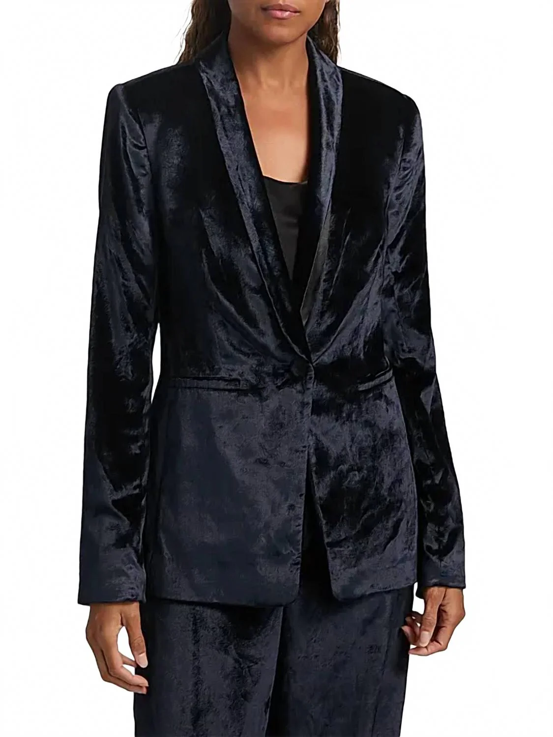 Kriselle Shawl Collar Blazer In Midnight