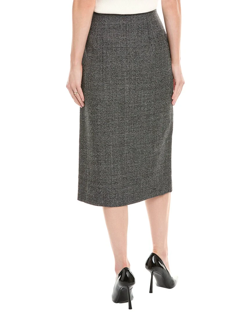 Michael Kors Collection Jaspe Wool Tweed Skirt