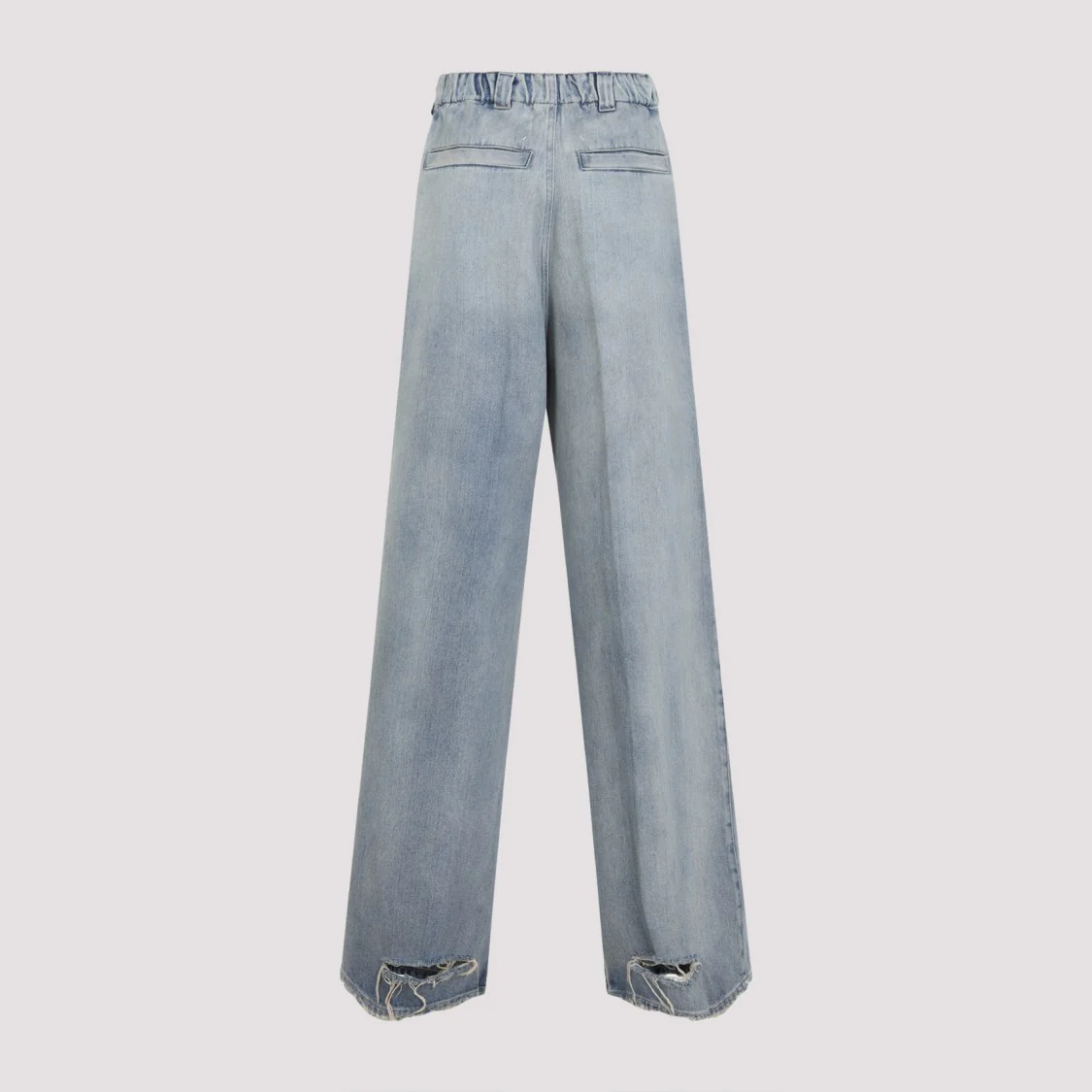 5 Pockets Light Blue Cotton Jeans