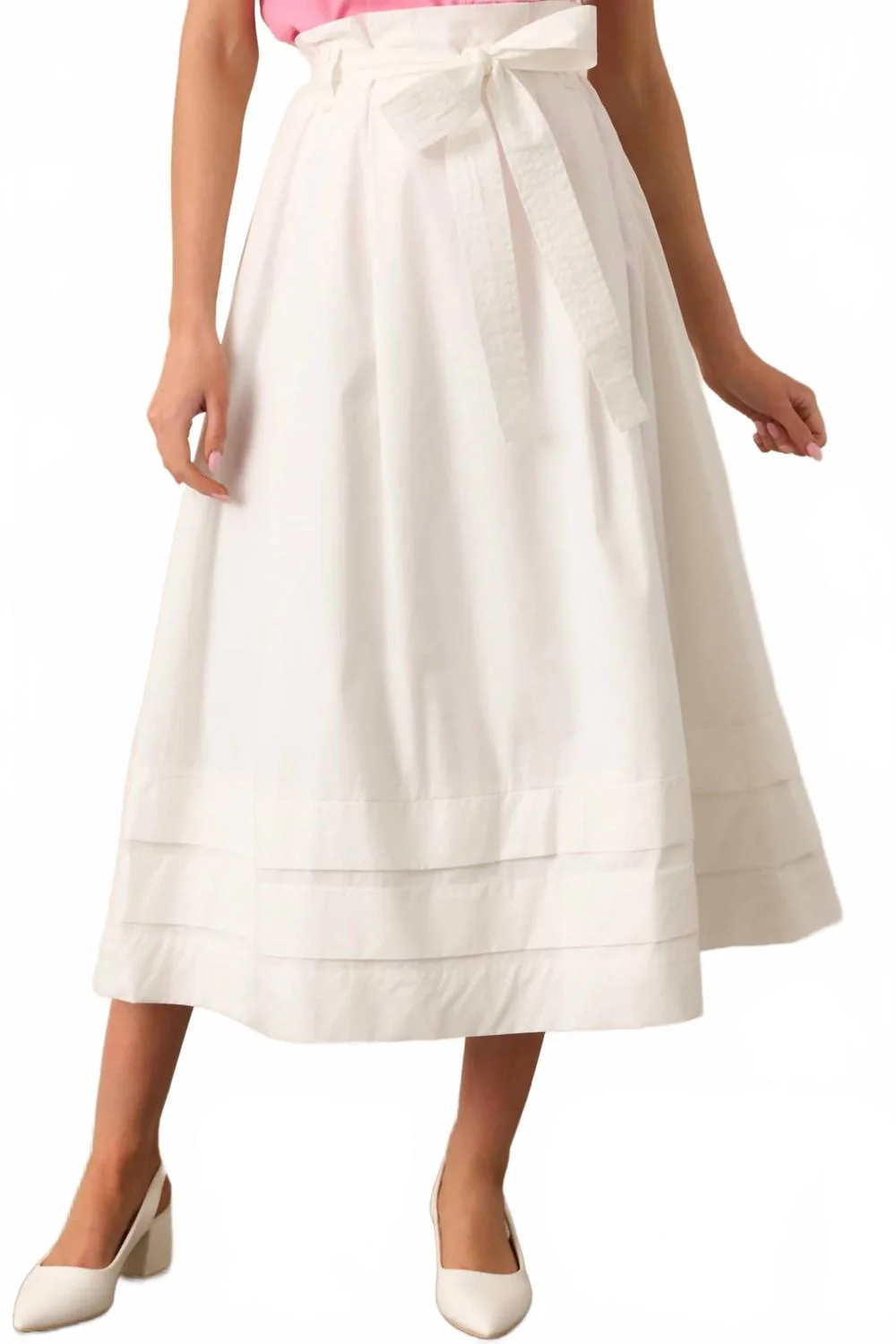 Ashford Midi Skirt In White