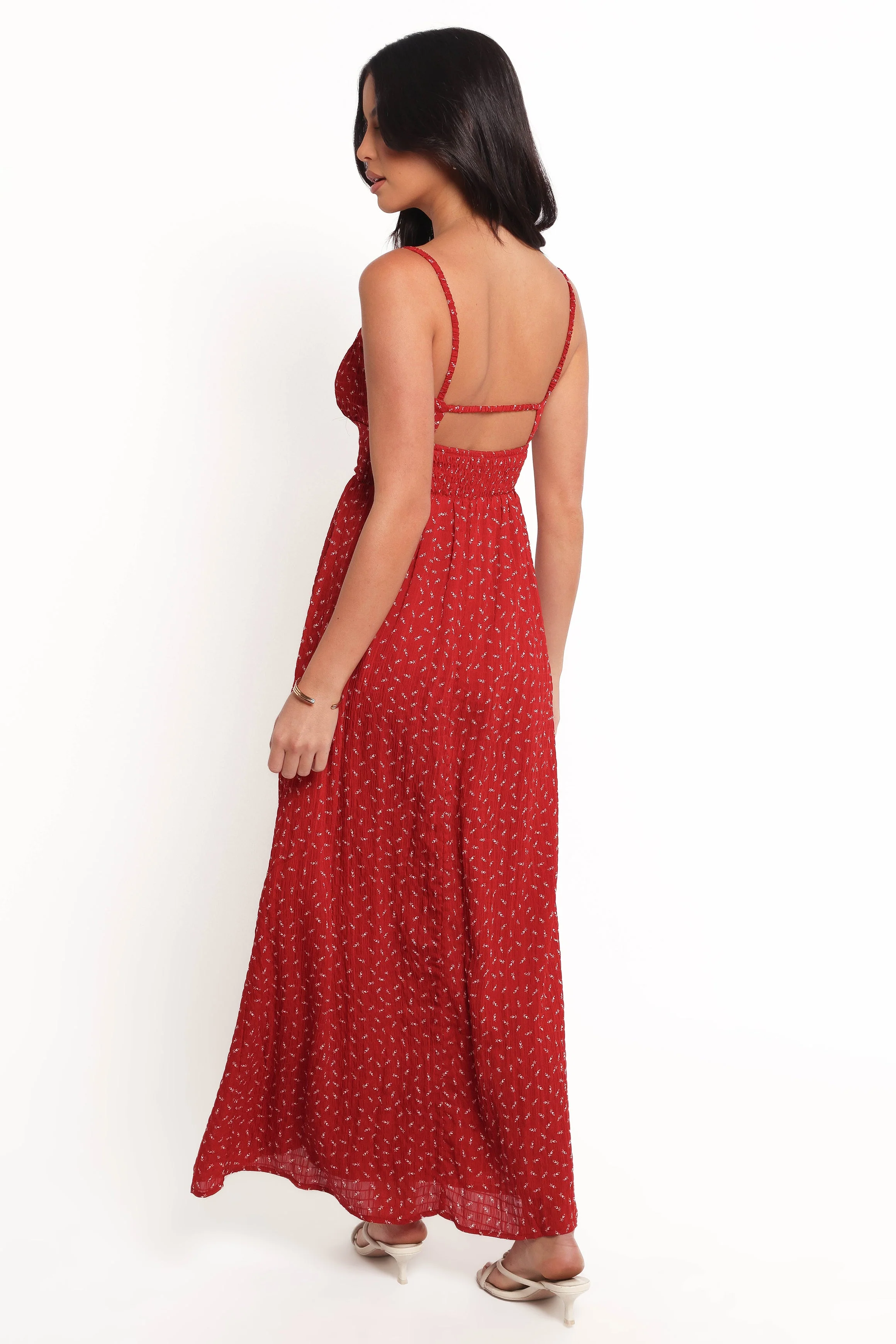 Ariadne Midi Dress - Red