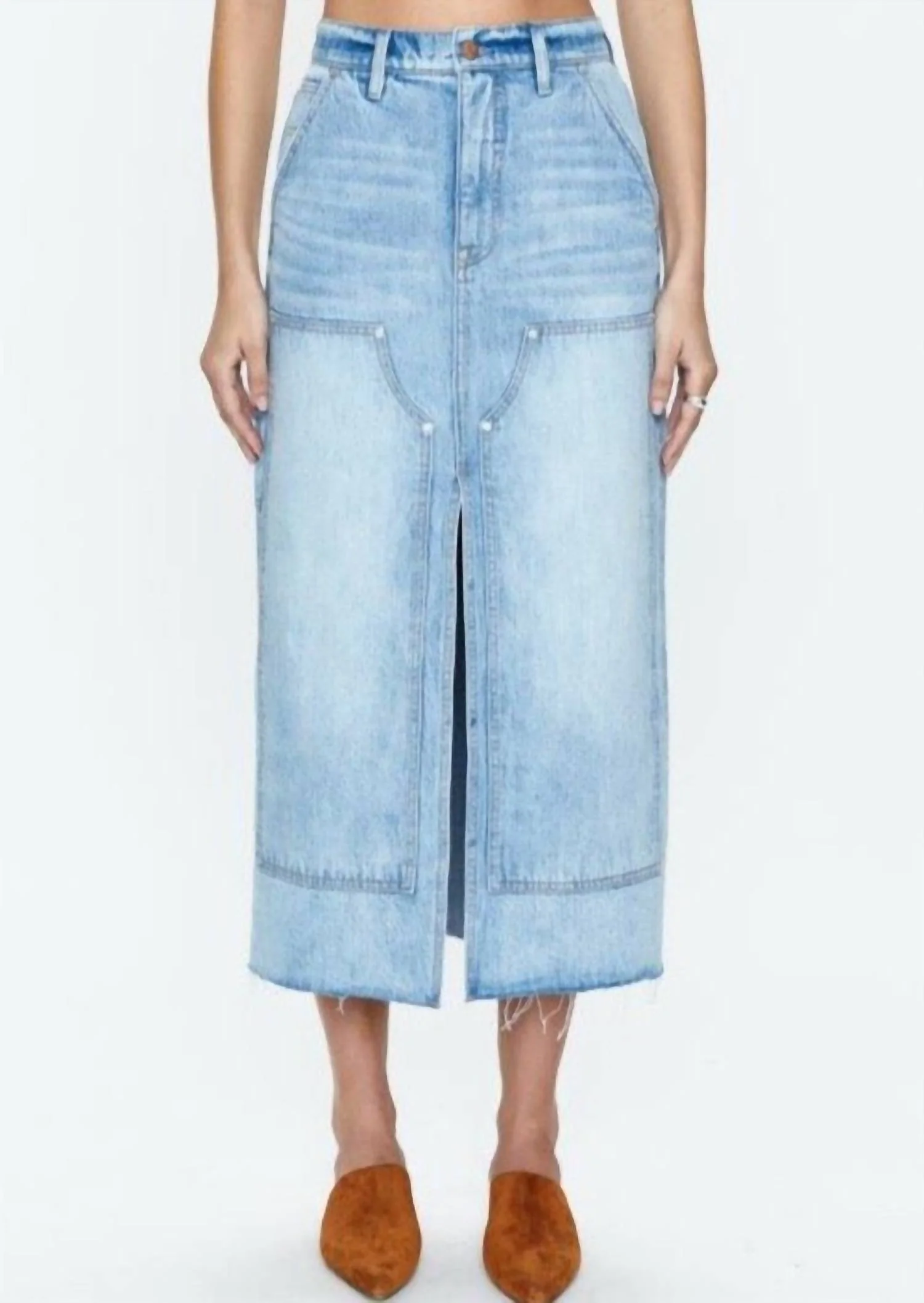 Alice Denim Skirt In Coastal