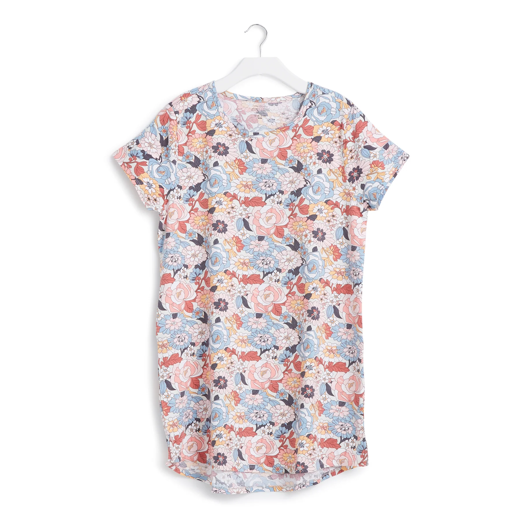 Outlet Cotton Blend Short-Sleeved Night Dress