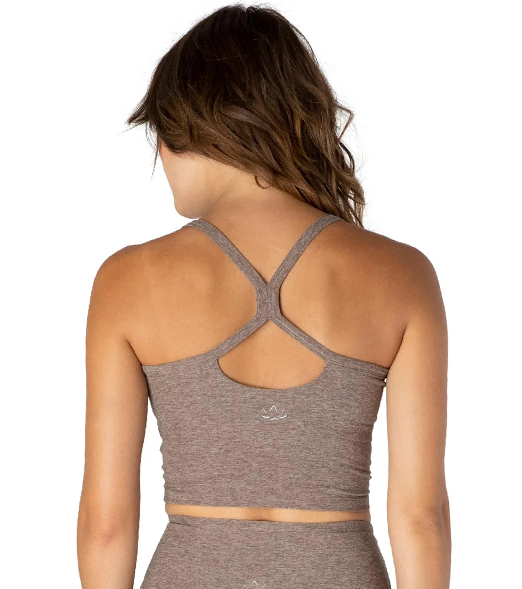 Beyond Yoga Spacedye Slim Racerback Cropped Tank Mocha/Latte