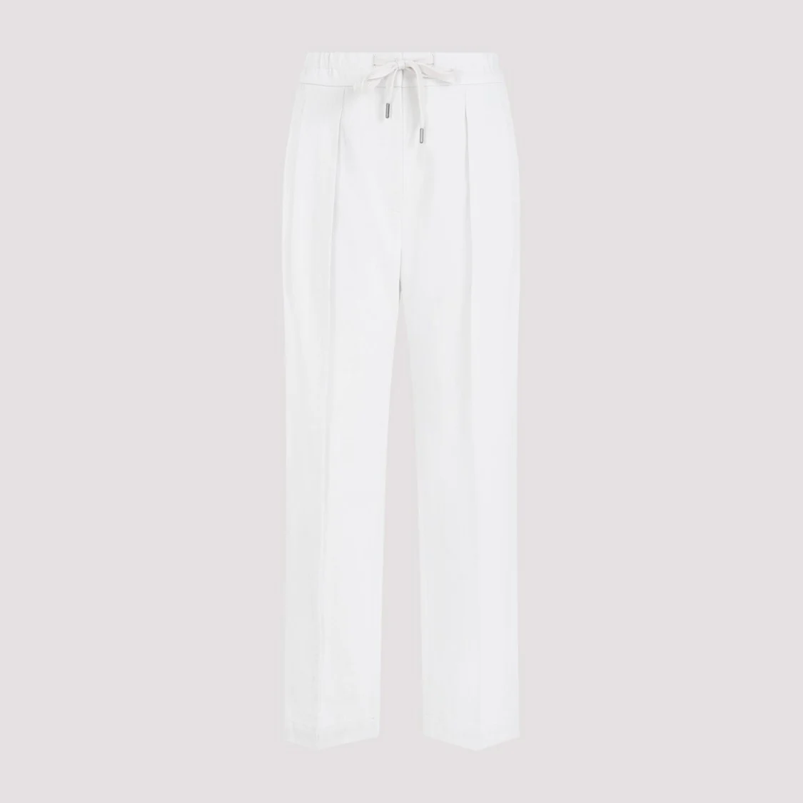 White Cotton Linen Pants
