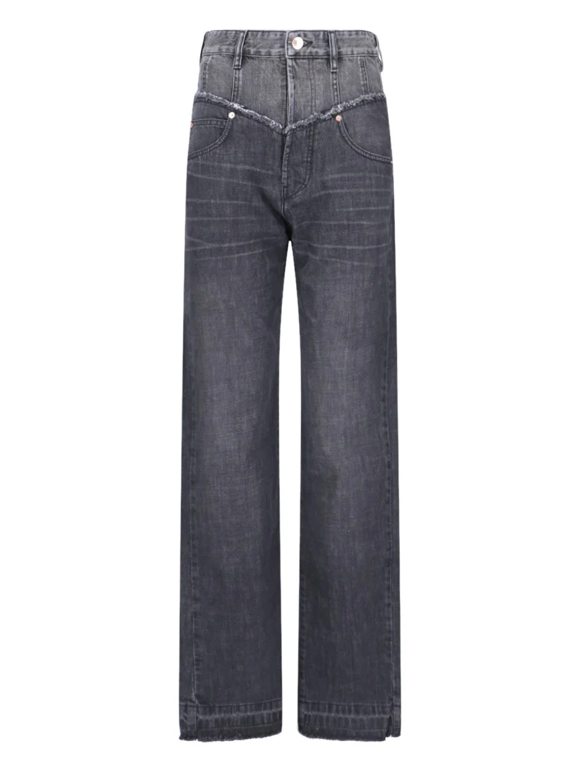 Noemie' Bicolor Jeans – Black