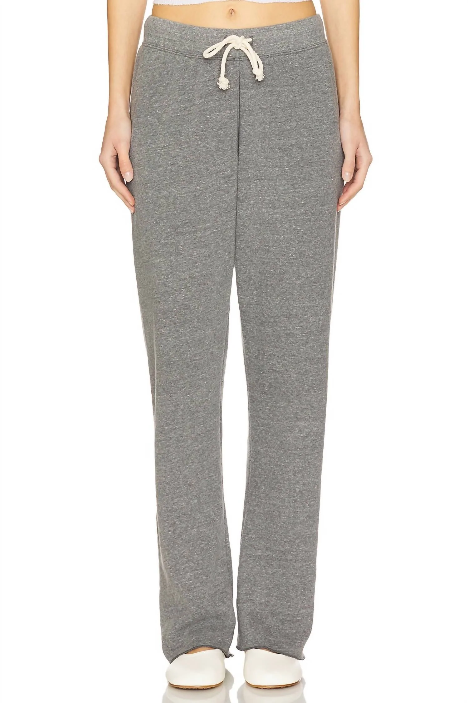 Collins Fleece Straight Leg Sweatpants In Dark Heather Grey