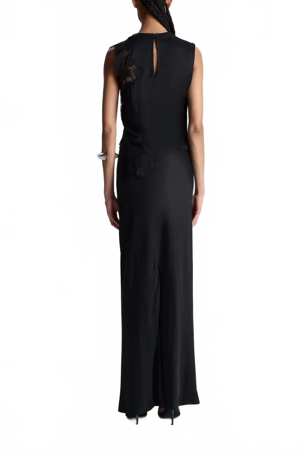 Greta Satin Maxi Skirt In Black