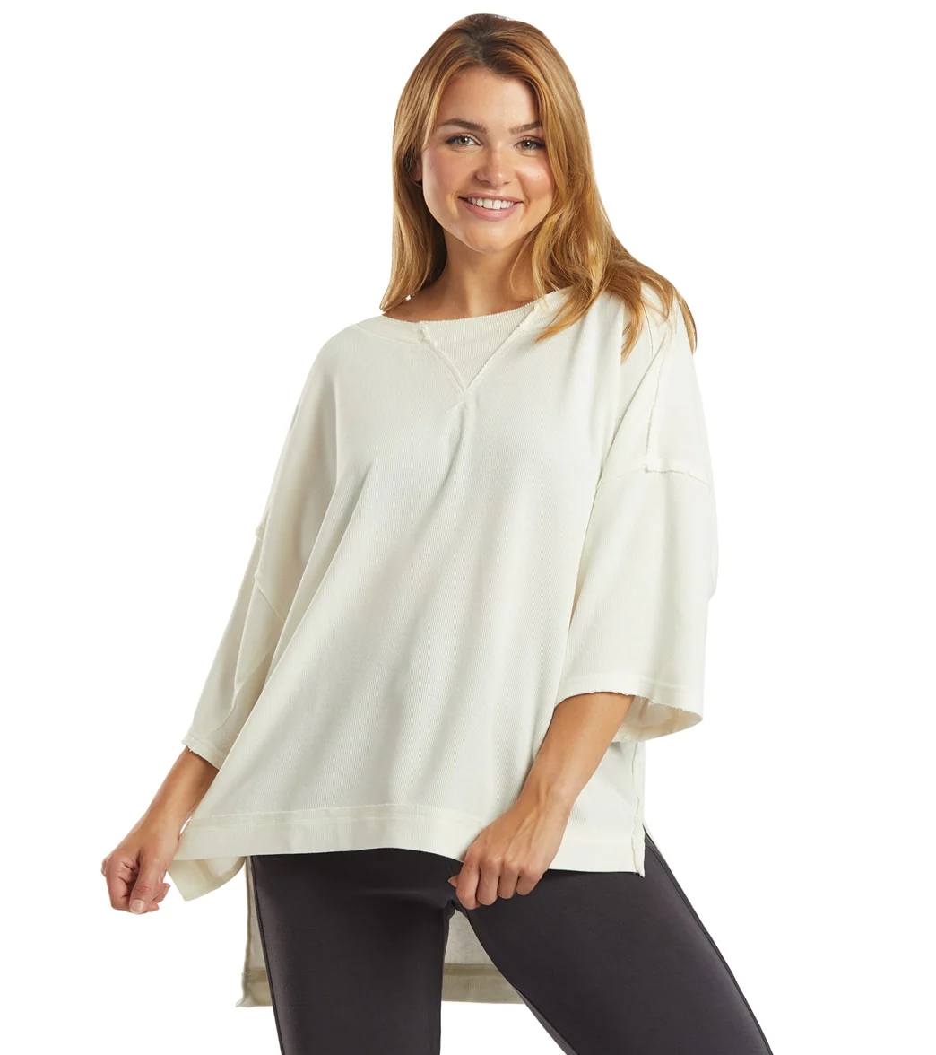 Free People Rugby Match Short Sleeve Tee