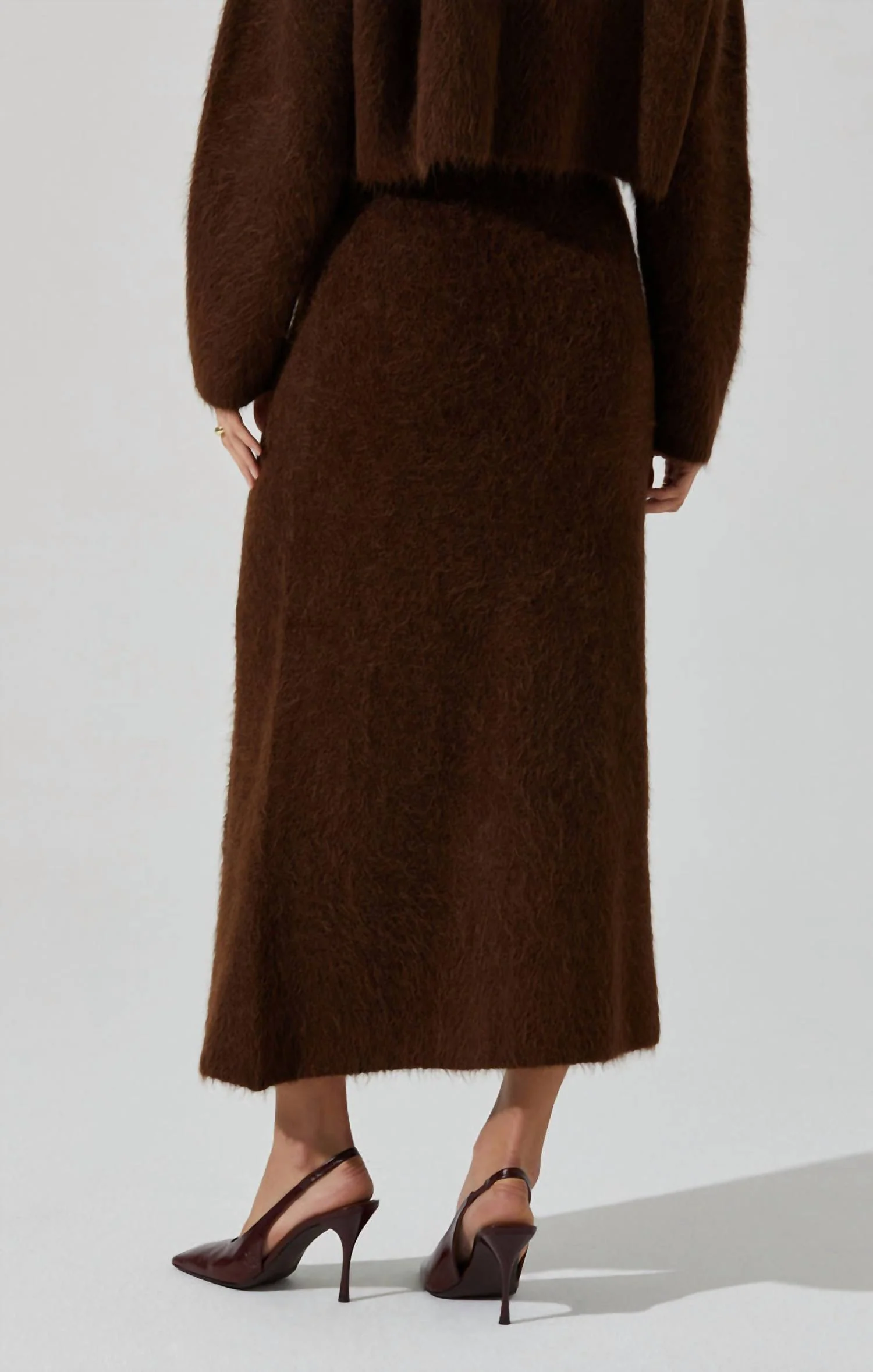 Clarisse Midi Skirt In Espresso