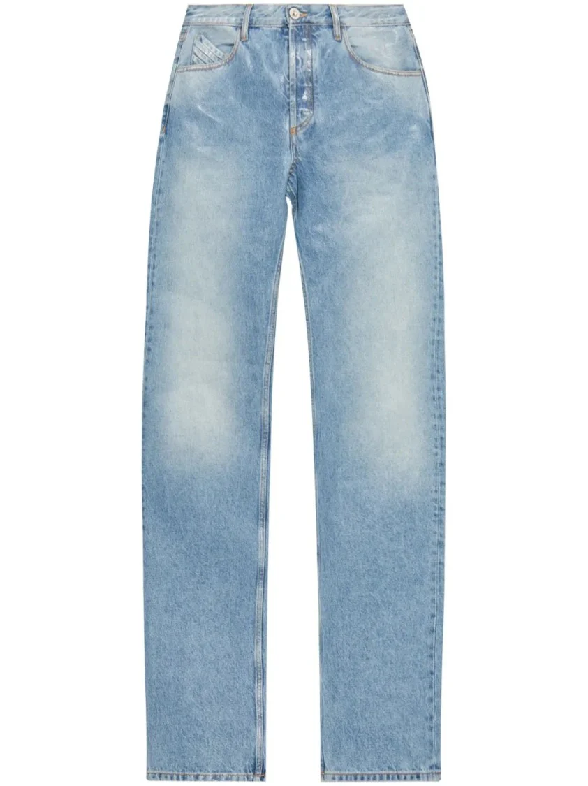 Relaxed-Fit Vintage-Inspired Light Blue Denim Pants