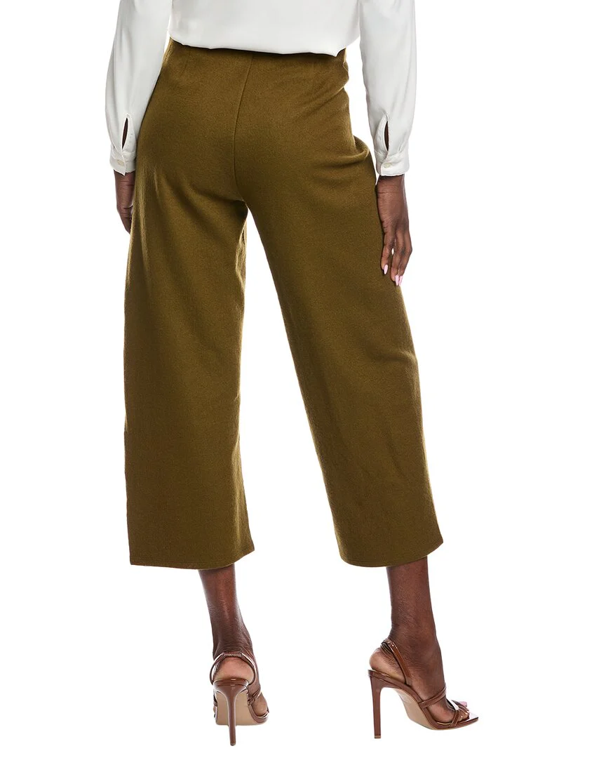 EILEEN FISHER Petite Jersey Ankle Wide Wool Pant