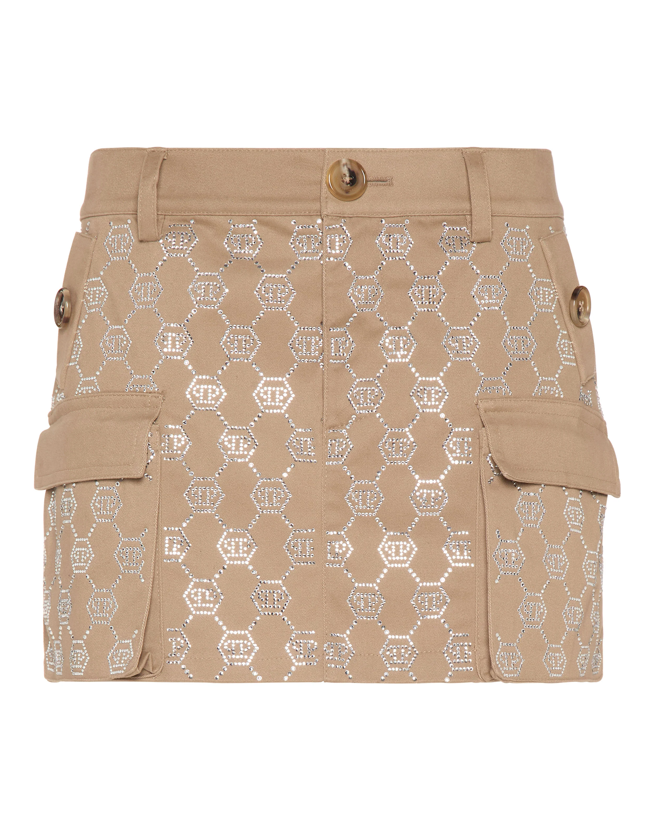 Cargo Mini Skirt Strass Monogram