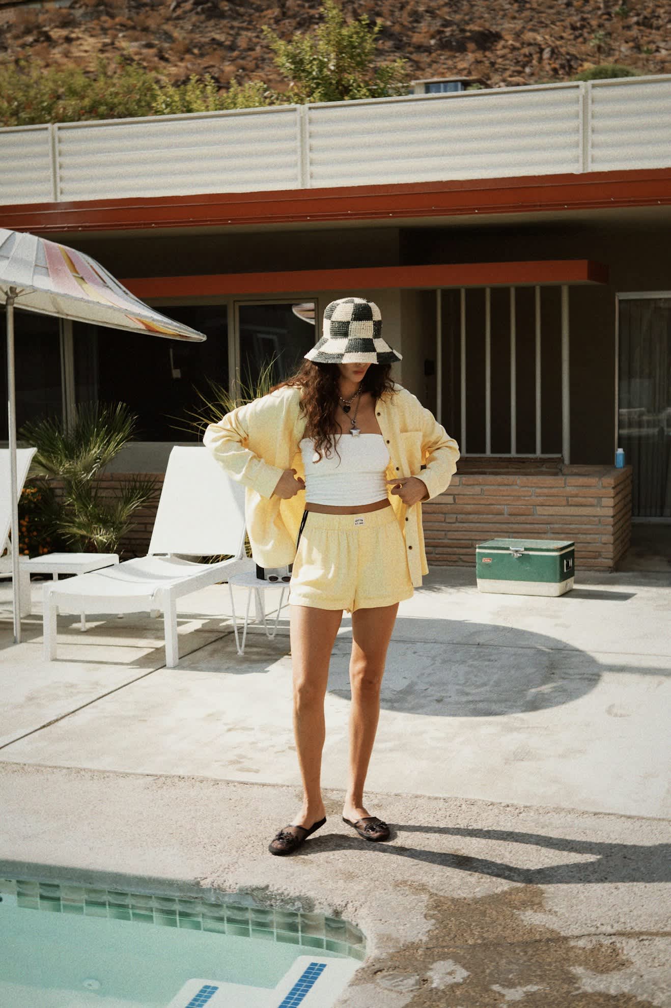 Redding Bucket Hat - Whitecap/Deep Forest