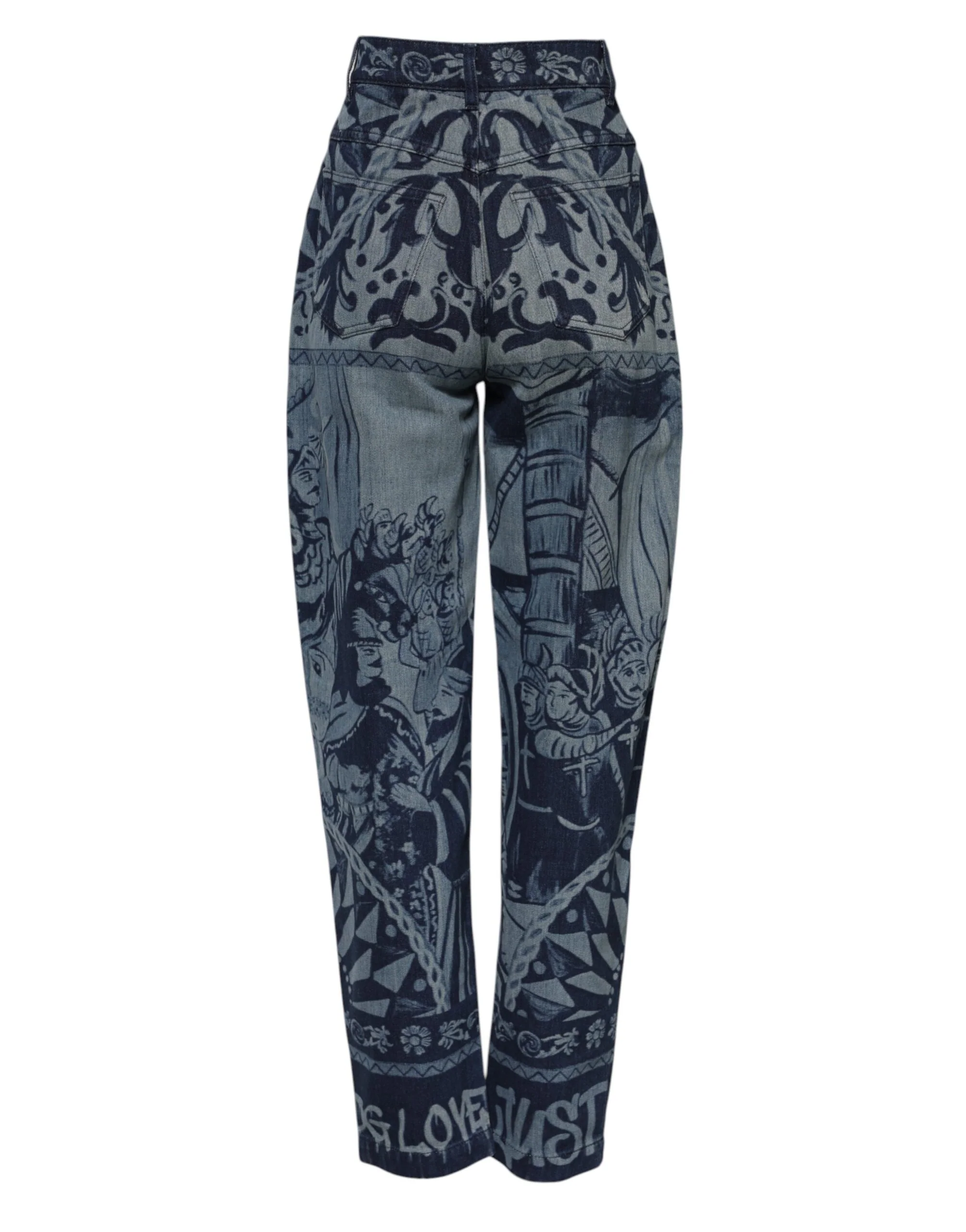 Dolce & Gabbana Graphic Print Tape Women's Jeans