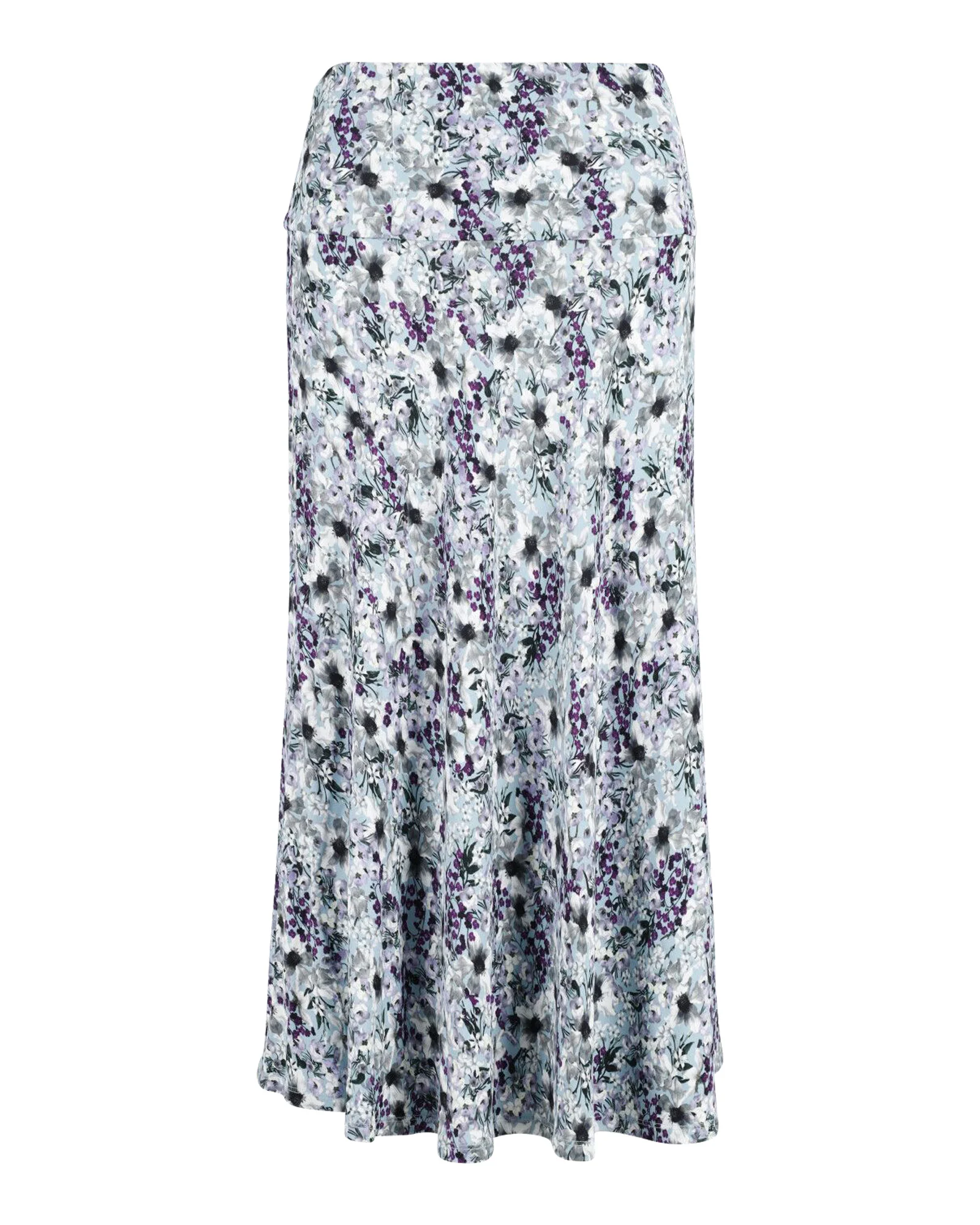 Erdem Floral Print Midi Skirt in Multicolor Viscose