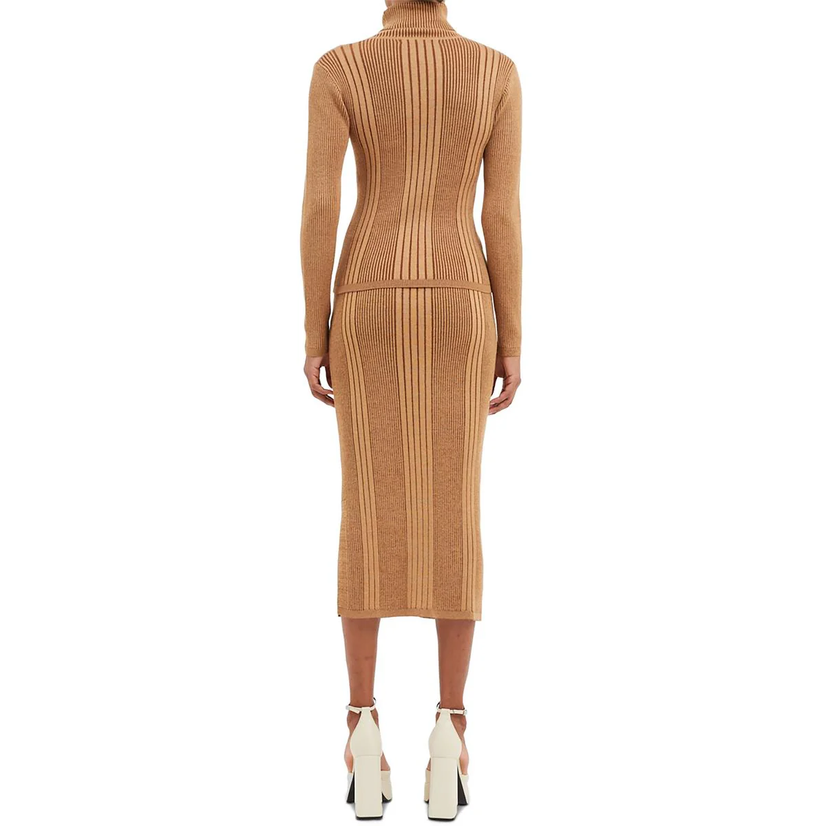 Mari Womens Side Slit Long Pencil Skirt