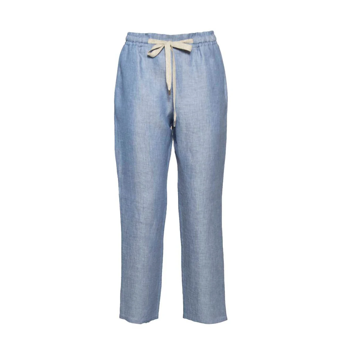 Joke Straight Trousers In Light Blue Linen