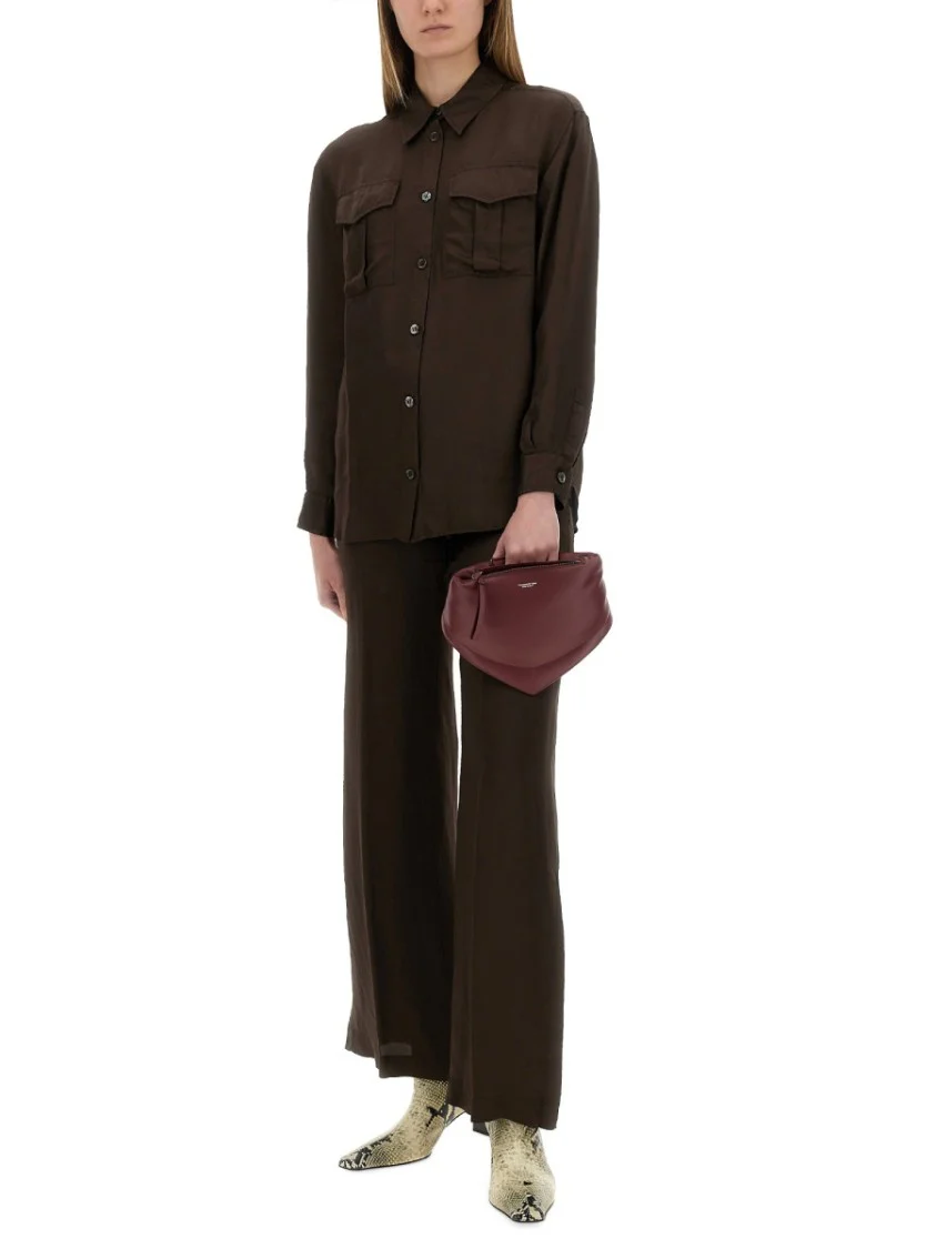 Wide-Leg Viscose Pants