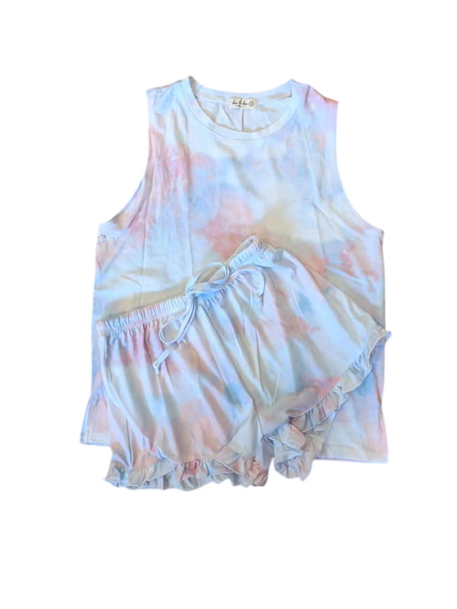 Women's Vered Loungewear Shorts Set In Pink & Blue