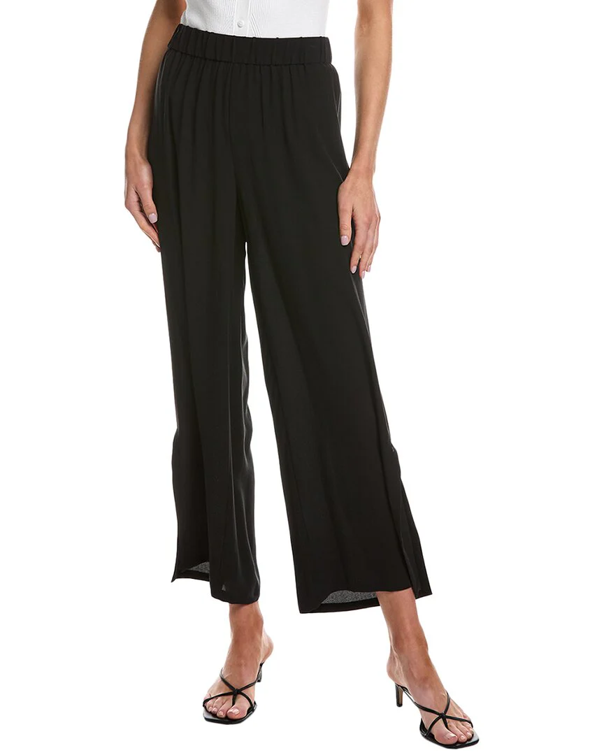 EILEEN FISHER Silk Straight Ankle Pant