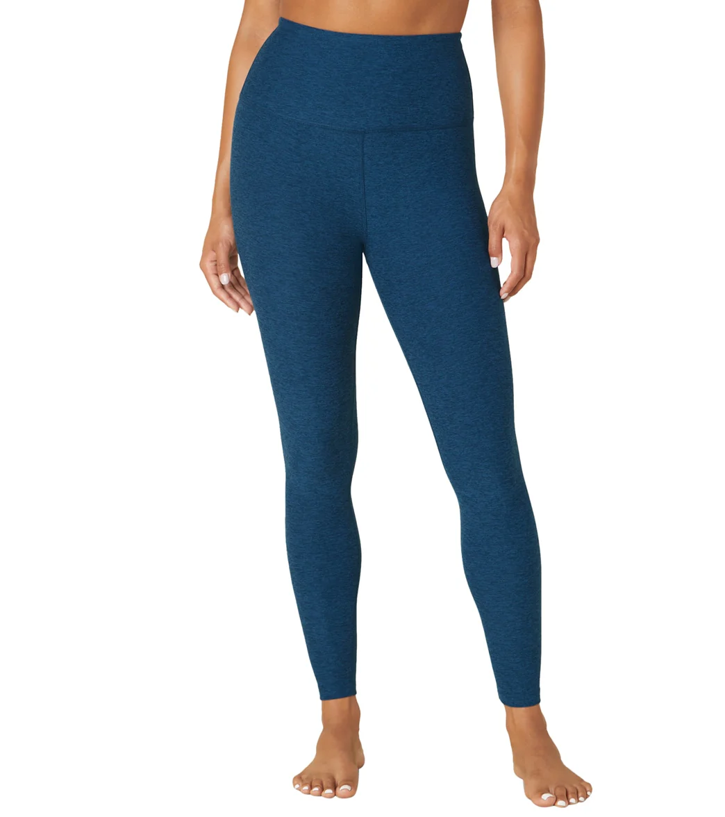 Beyond Yoga Spacedye High Waisted Caught In The Midi 7/8 Yoga Leggings Celestial Blue Heather