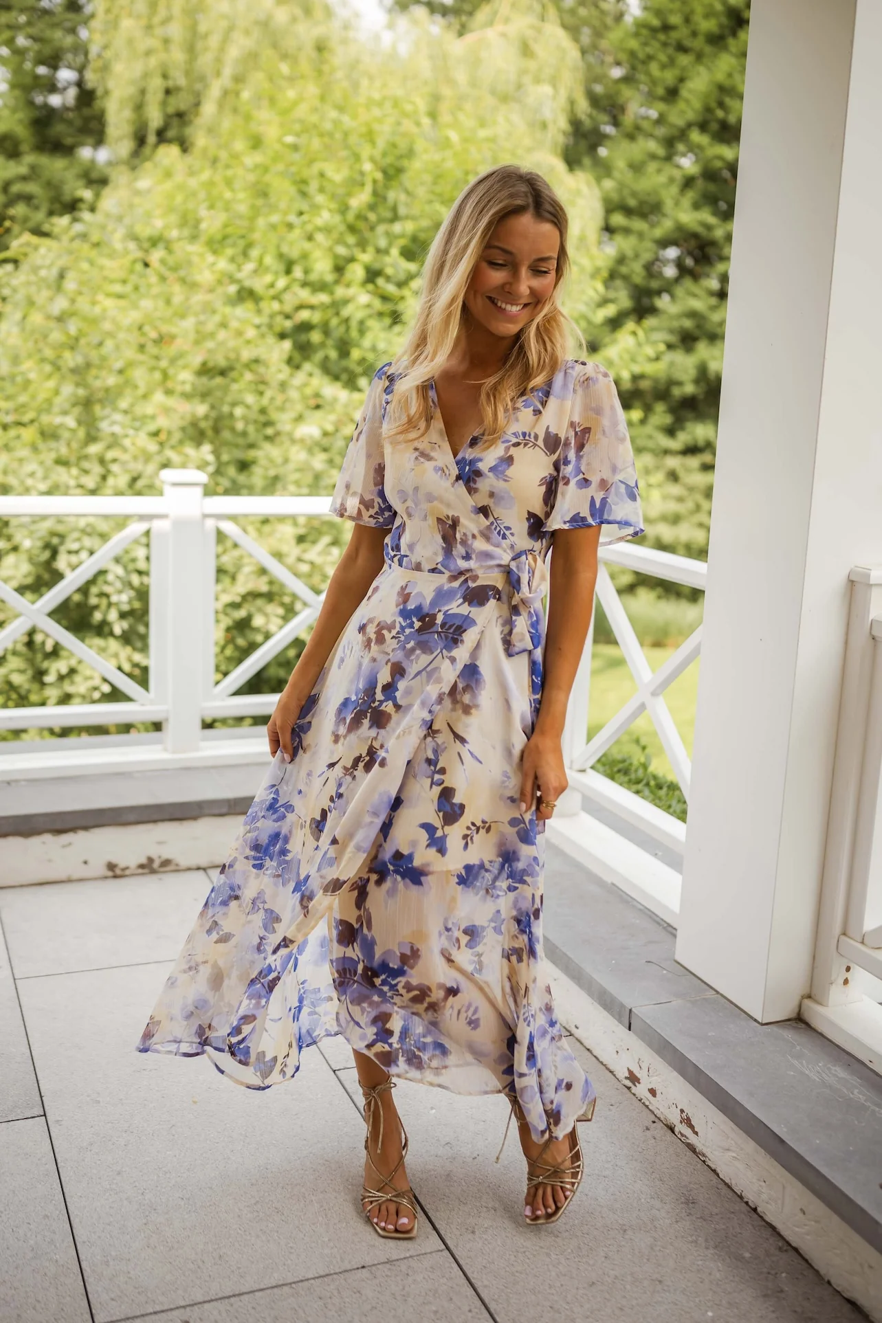 Blue Floral Jihane Dress