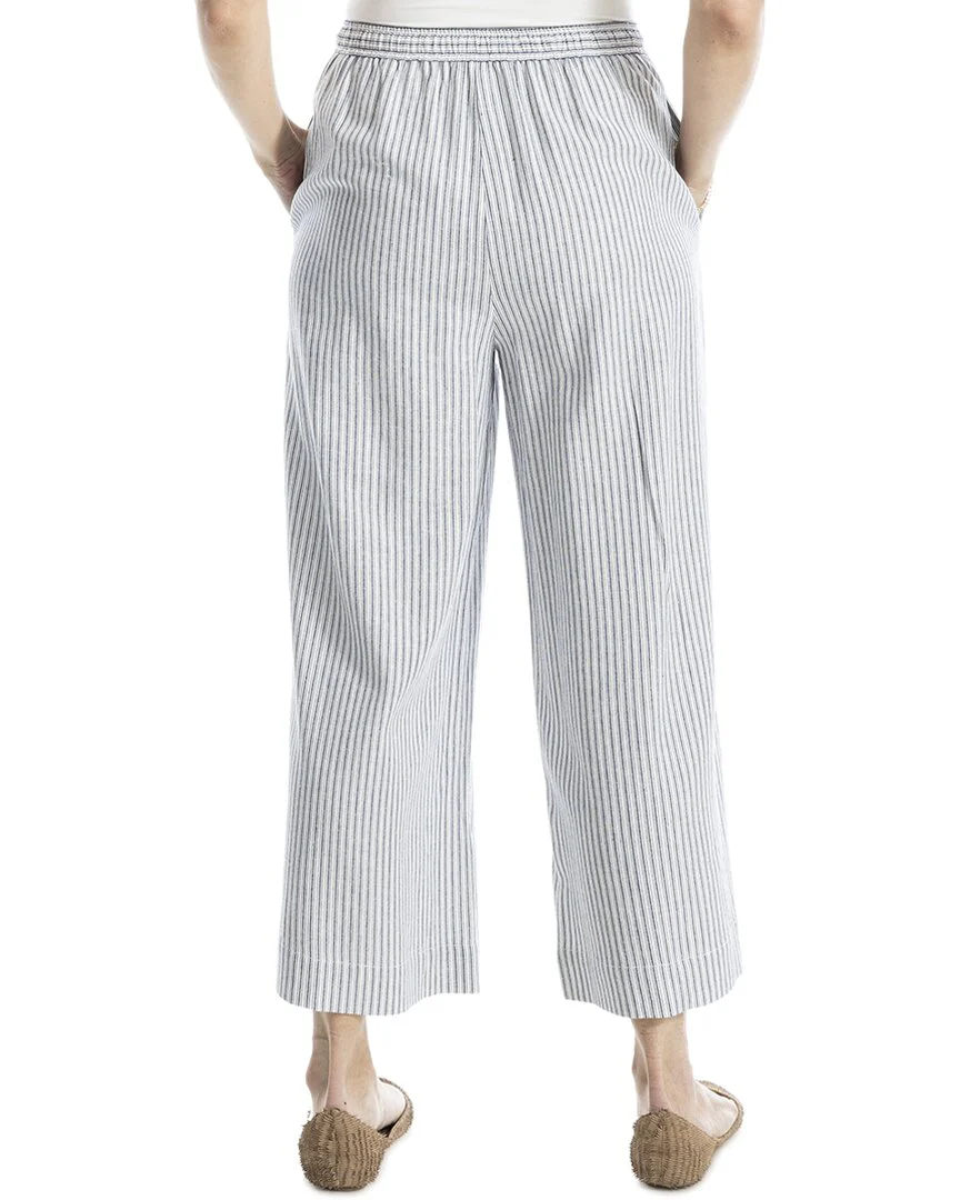 Max Studio Linen-Blend Drawstring Crop Pant