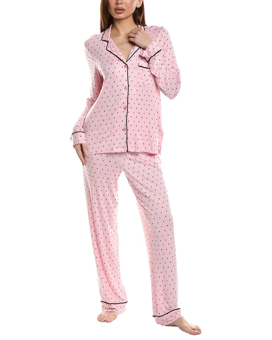 DKNY 2pc Notch Top & Pant Sleep Set