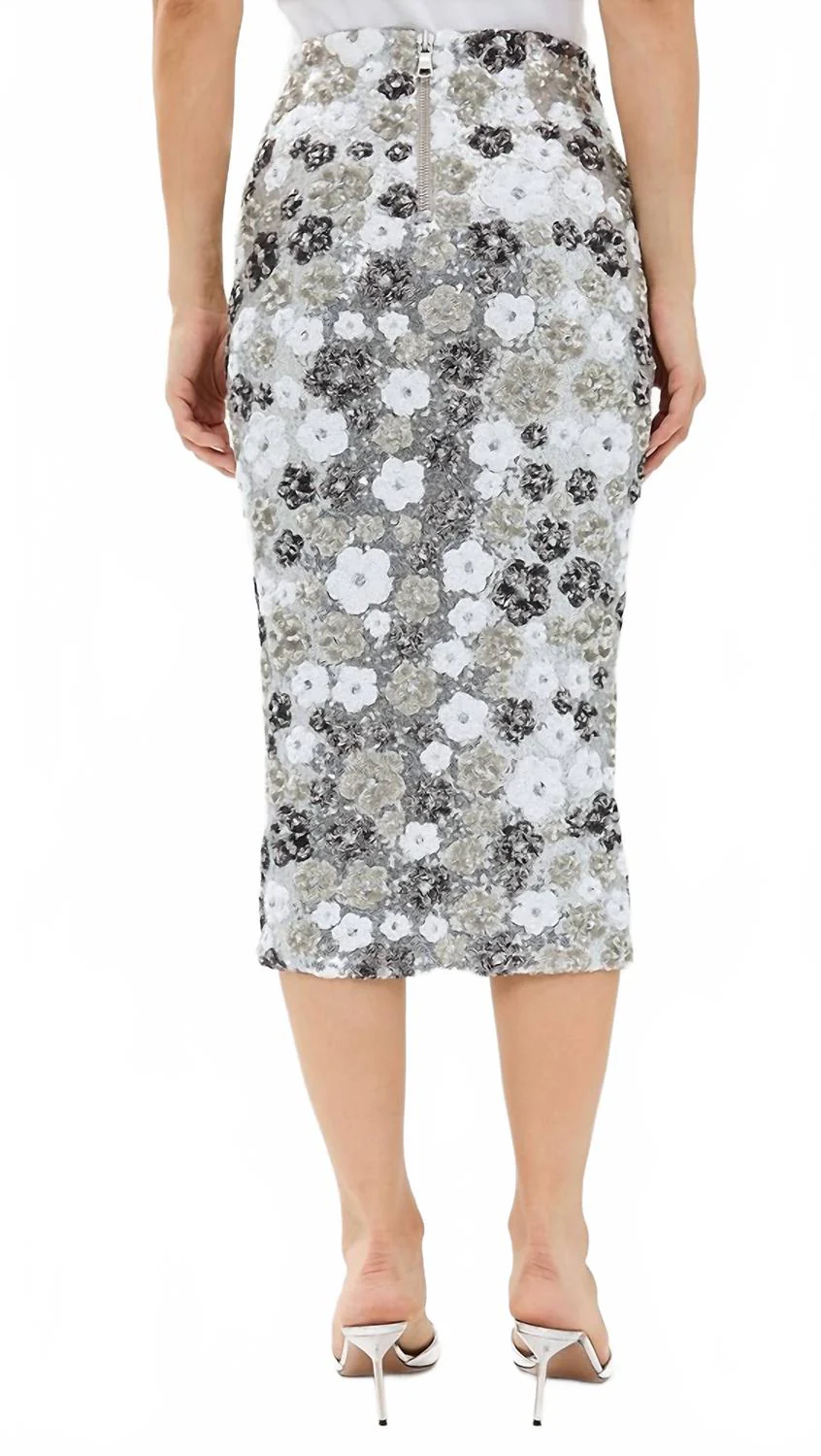 Winter Garden Liza Midi Skirt In Winter Floral