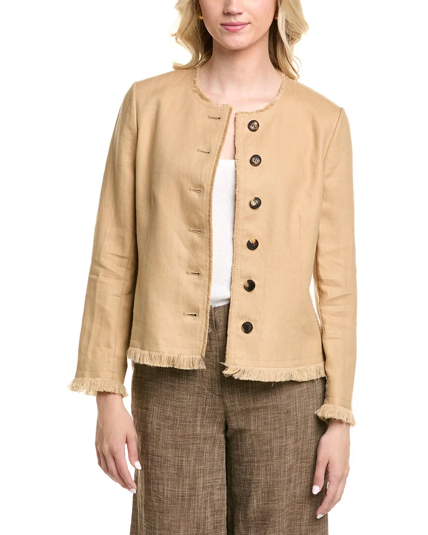Lafayette 148 New York Petite Fitted Linen Jacket