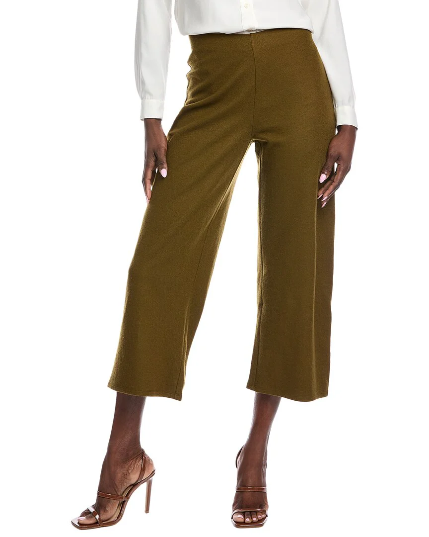 EILEEN FISHER Petite Jersey Ankle Wide Wool Pant