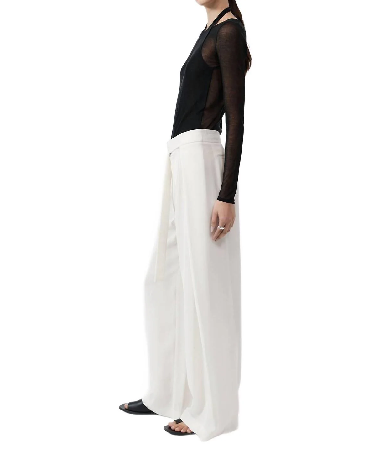 Fold Trousers In Off White