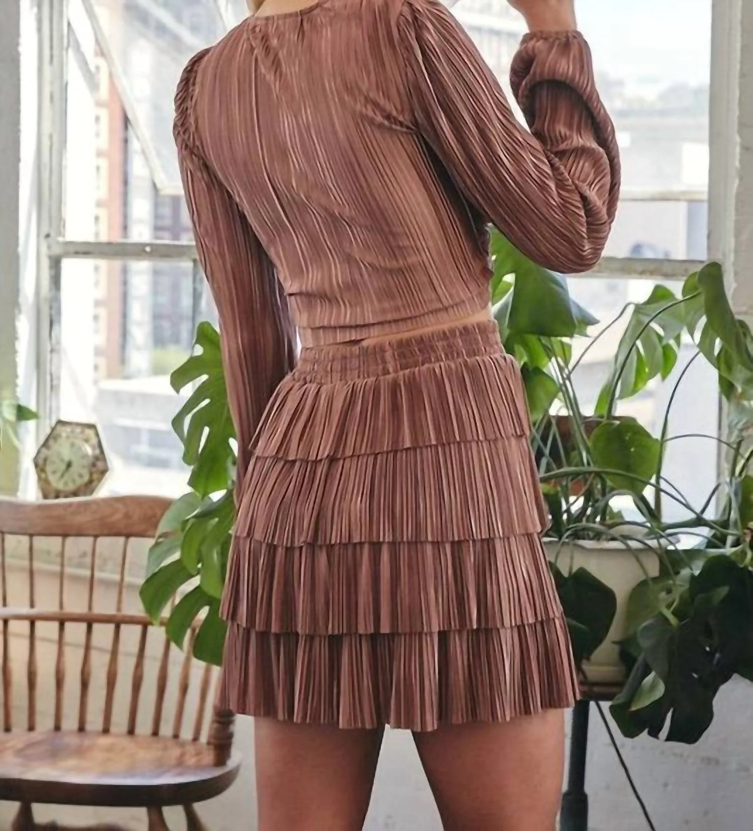 Alaya Dress Set In Ash Rose