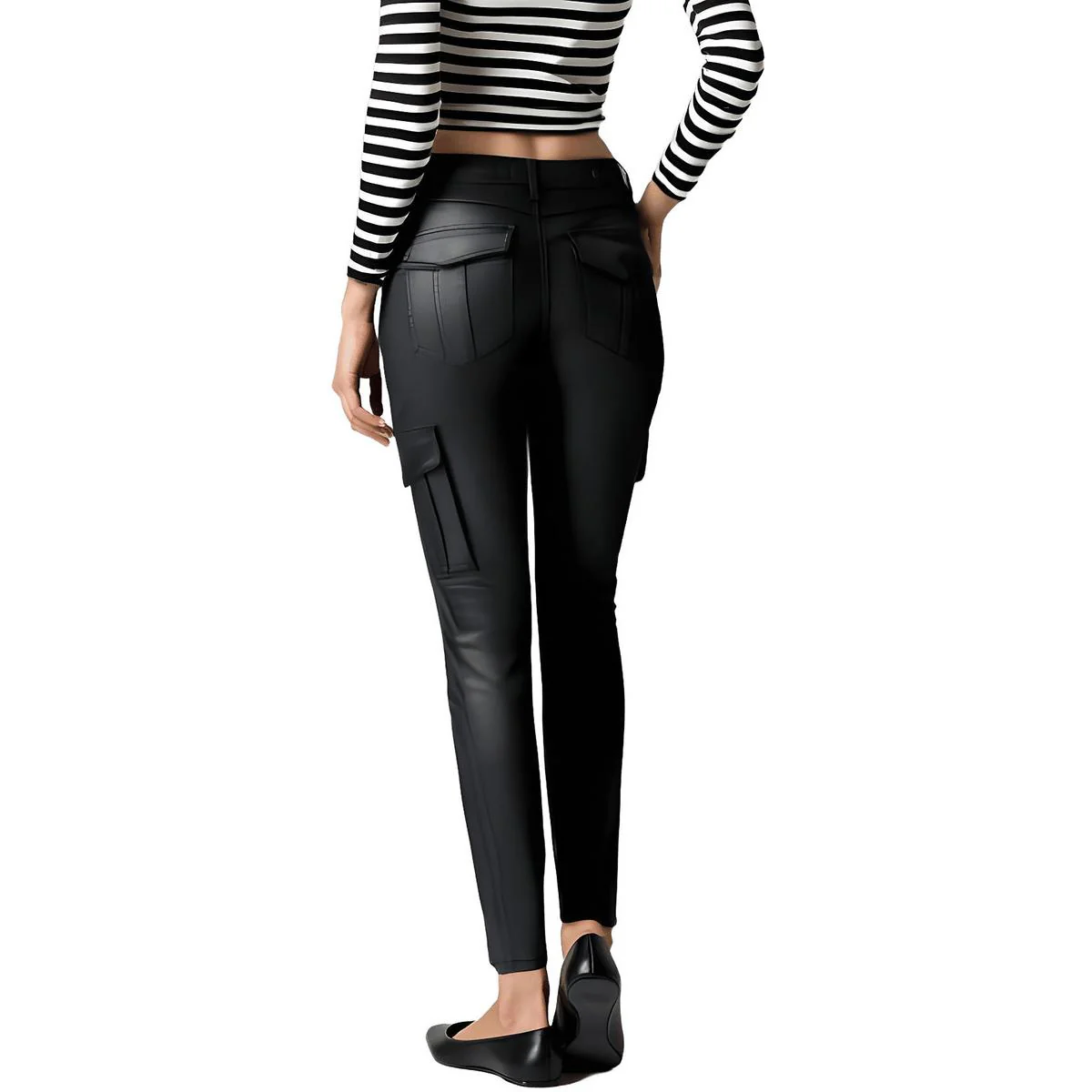 Womens Solid Modal Cargo Pants