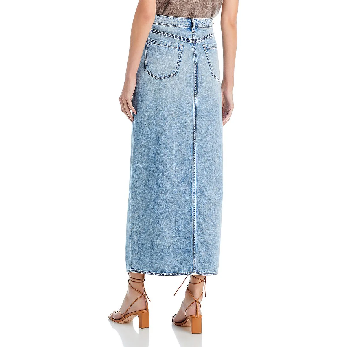Womens Long Denim Denim Skirt