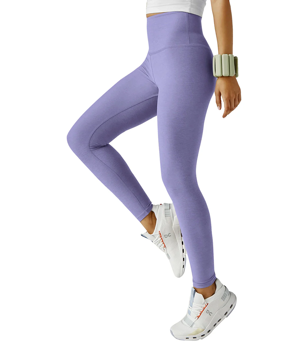 Beyond Yoga Spacedye High Waisted Caught In The Midi 7/8 Yoga Leggings Periwinkle Cloud Heather