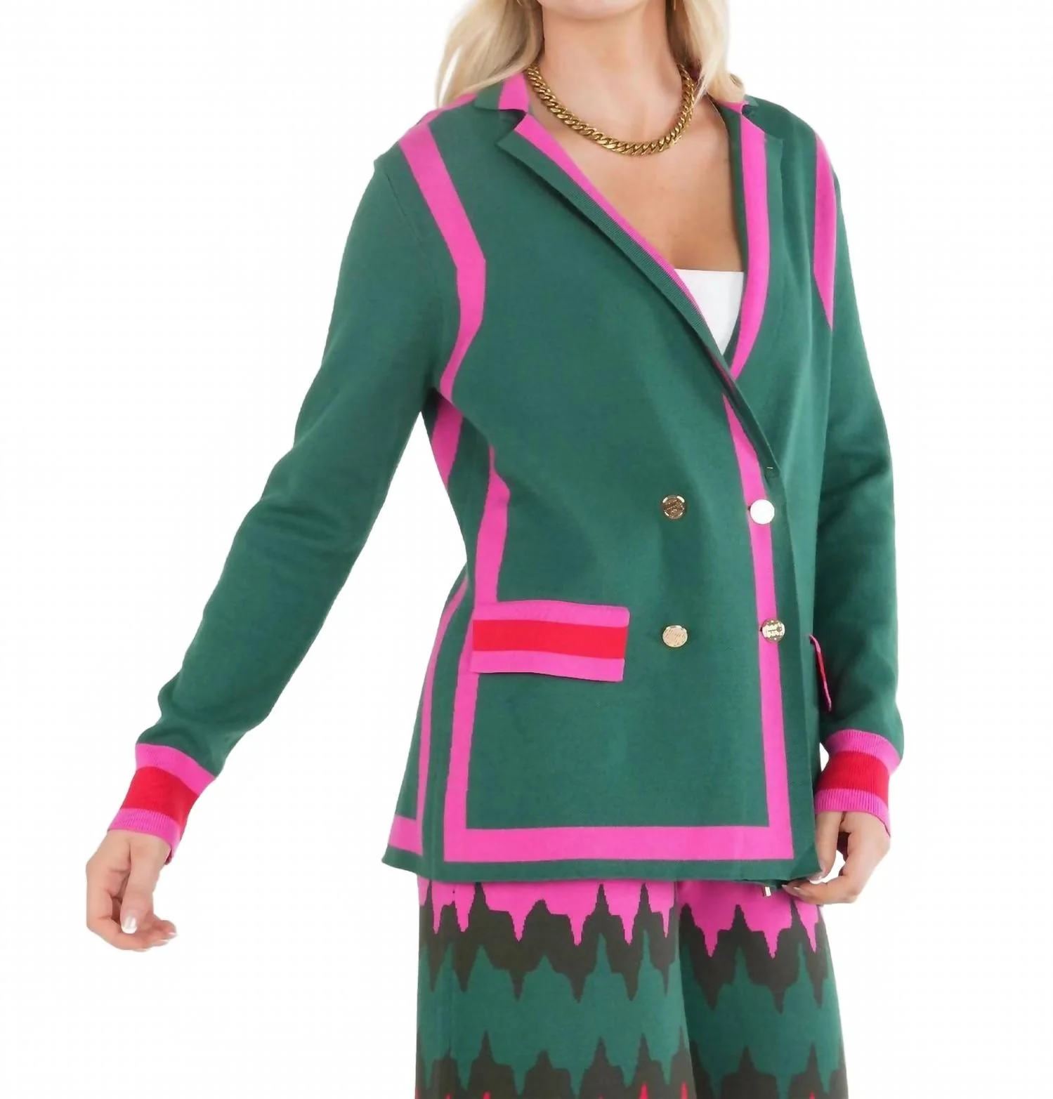 Sloan Sweater Blazer In Jellybean