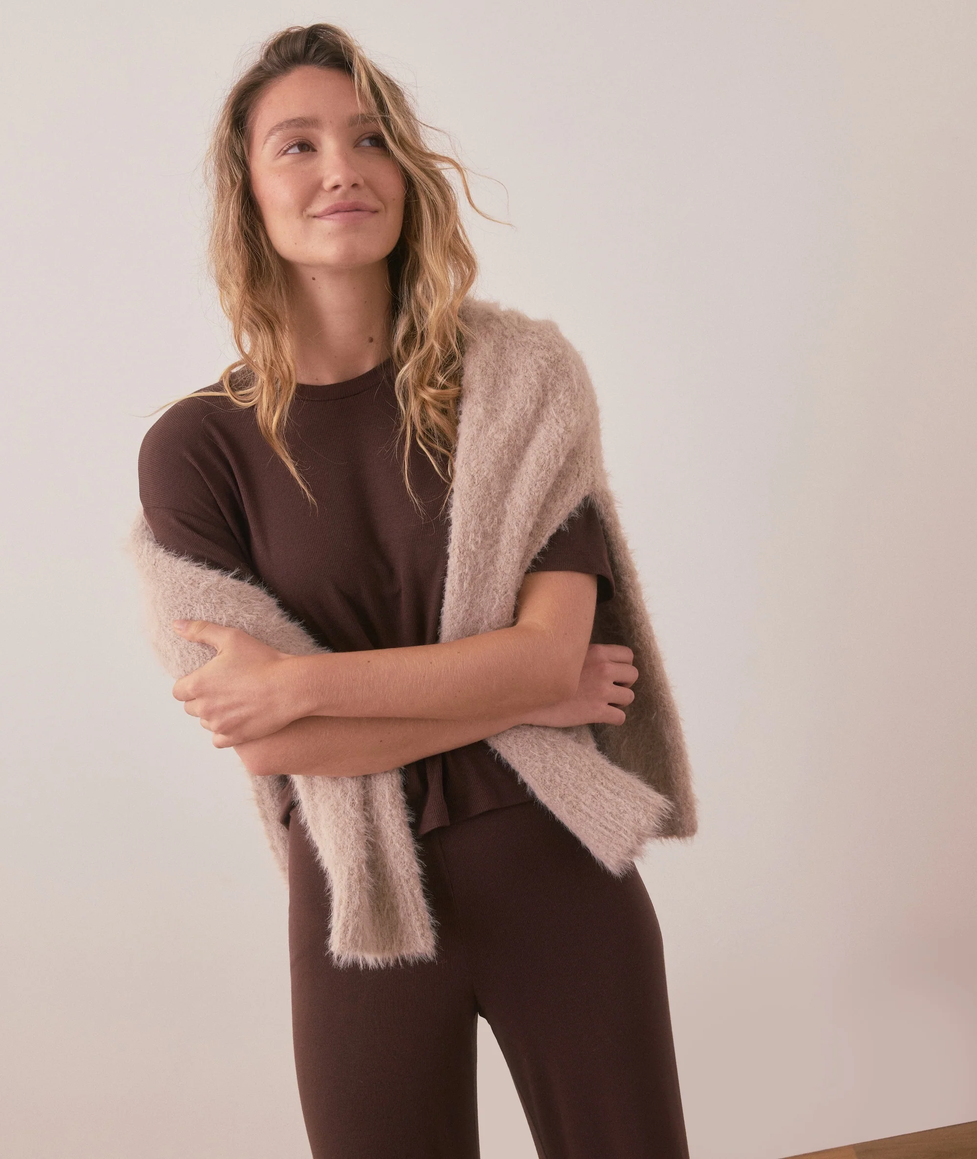 Lexi Rib Lounge Cropped Tee