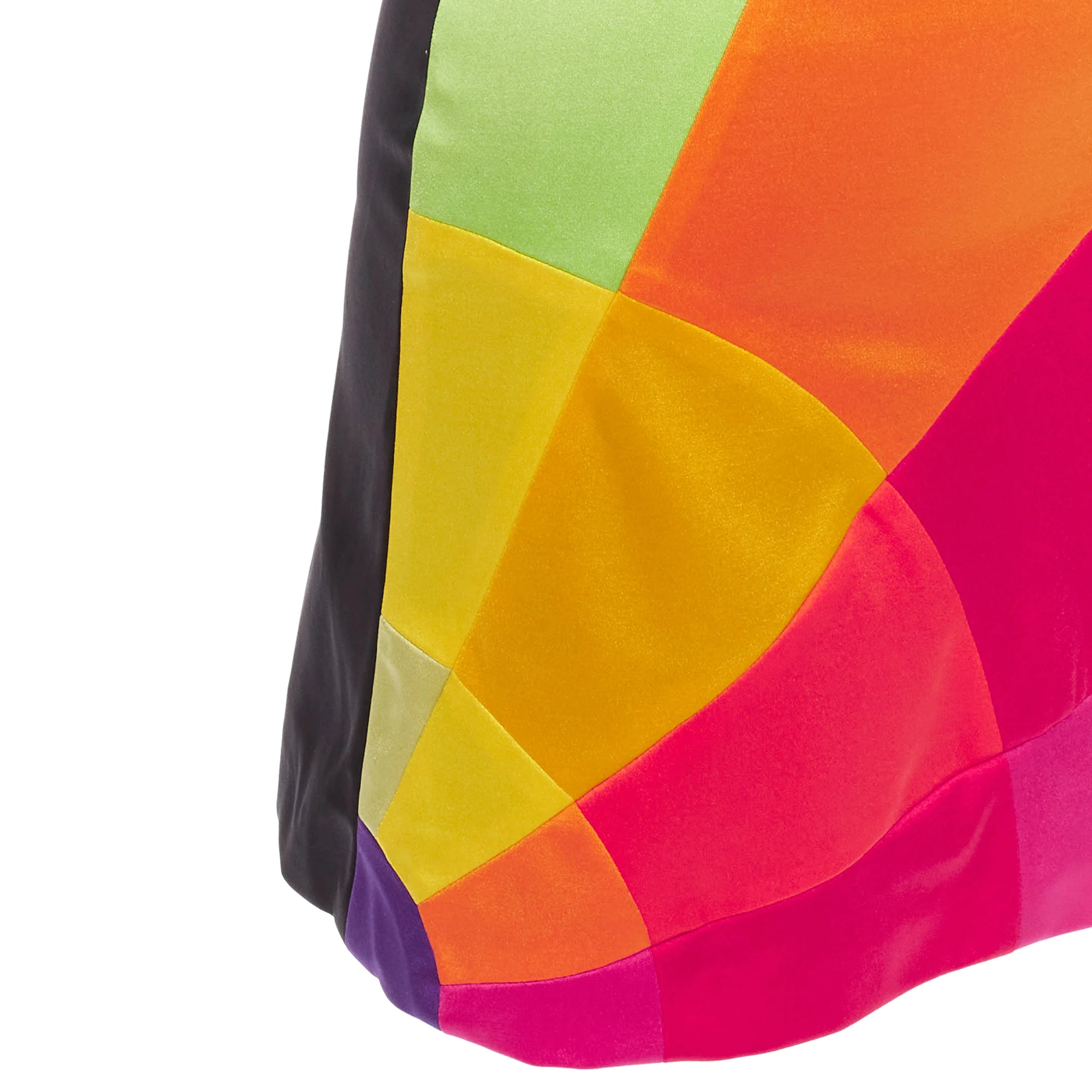 Moschino Cheap Chic rainbow colorblock patchwork mini skirt
