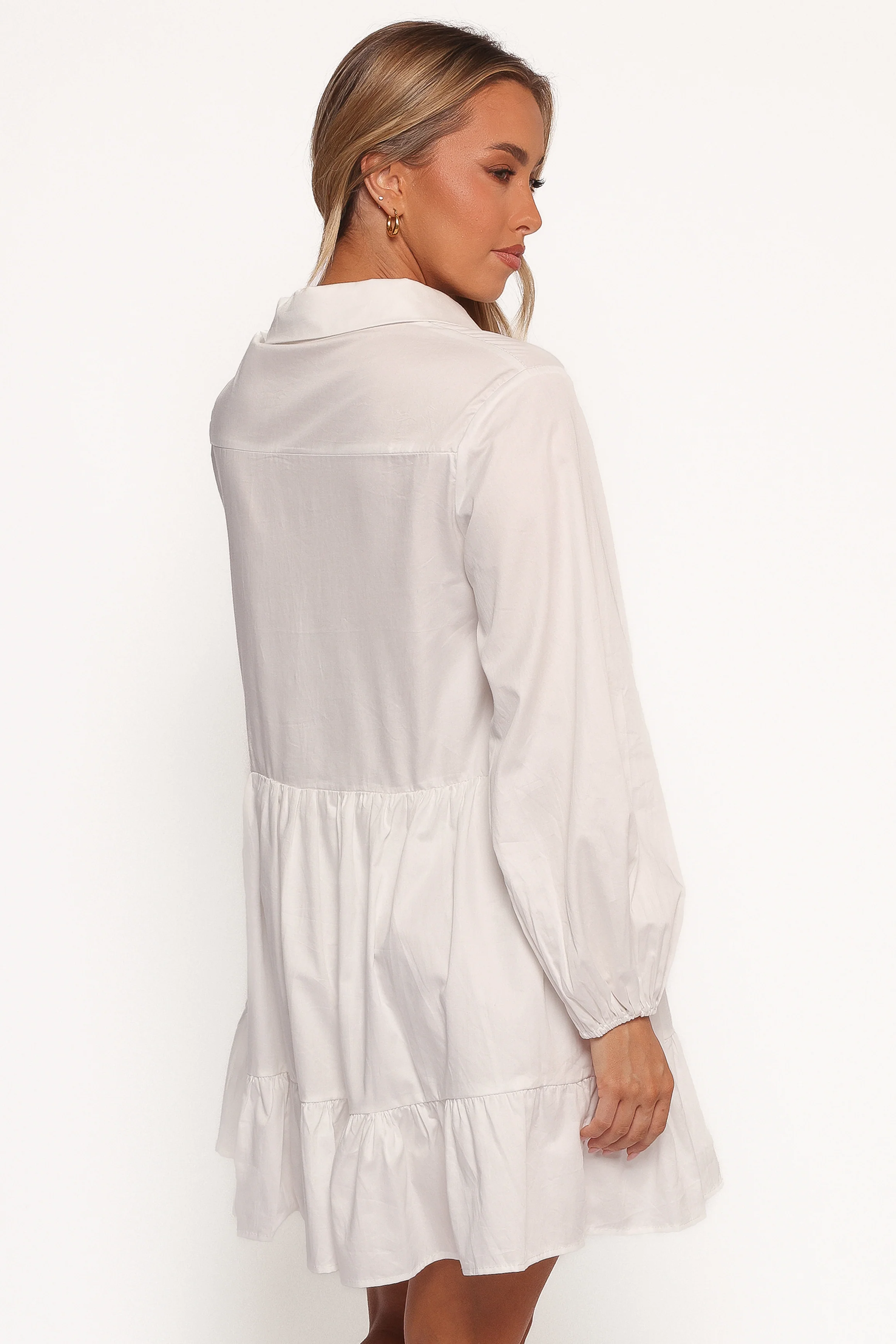 Carlotta Long Sleeve Mini Dress - White