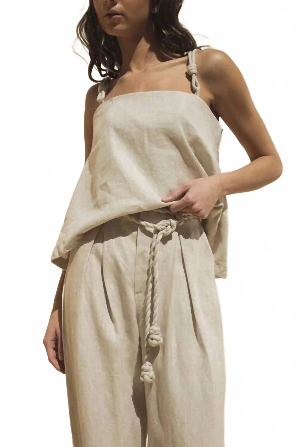 Women's Una Vida Fitted Ankle Pants In Oatmeal