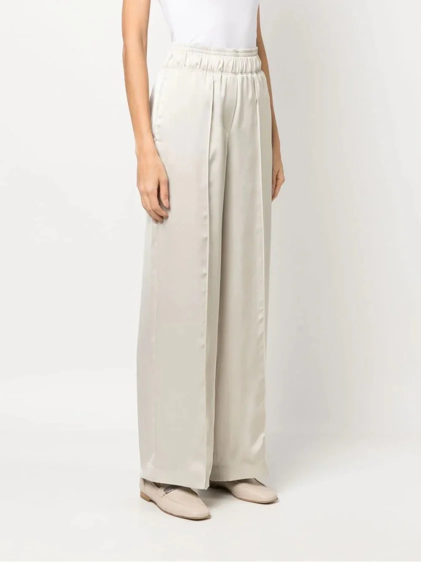 Ivory Wide-Leg Trousers