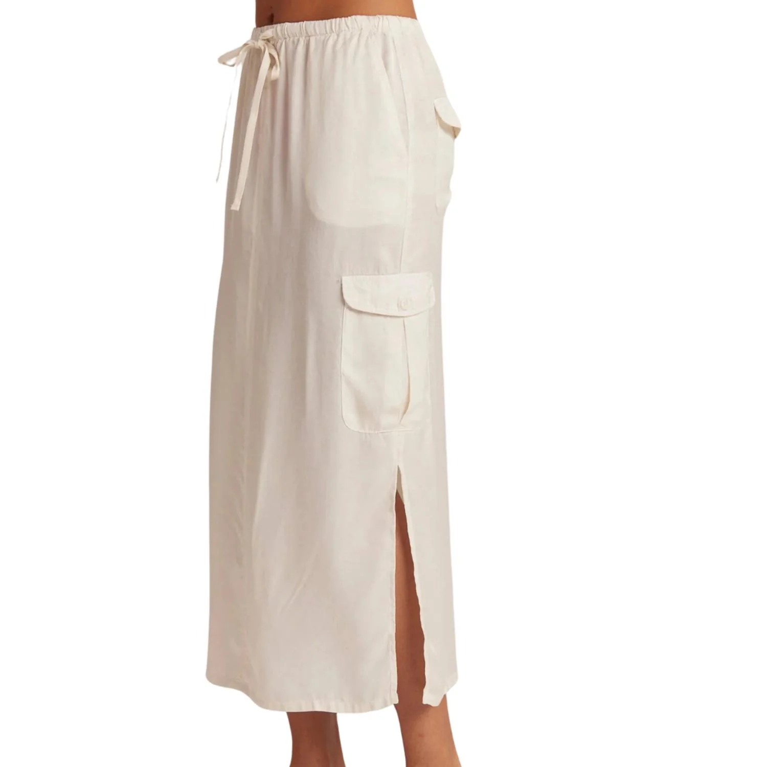 Goldie Bellow Pocket Cargo Skirt In Seashell Sand